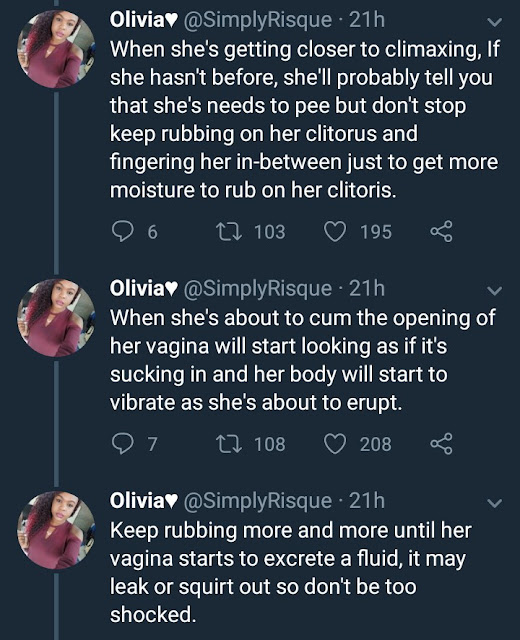 How to make a woman orgasm according to a female Twitter user