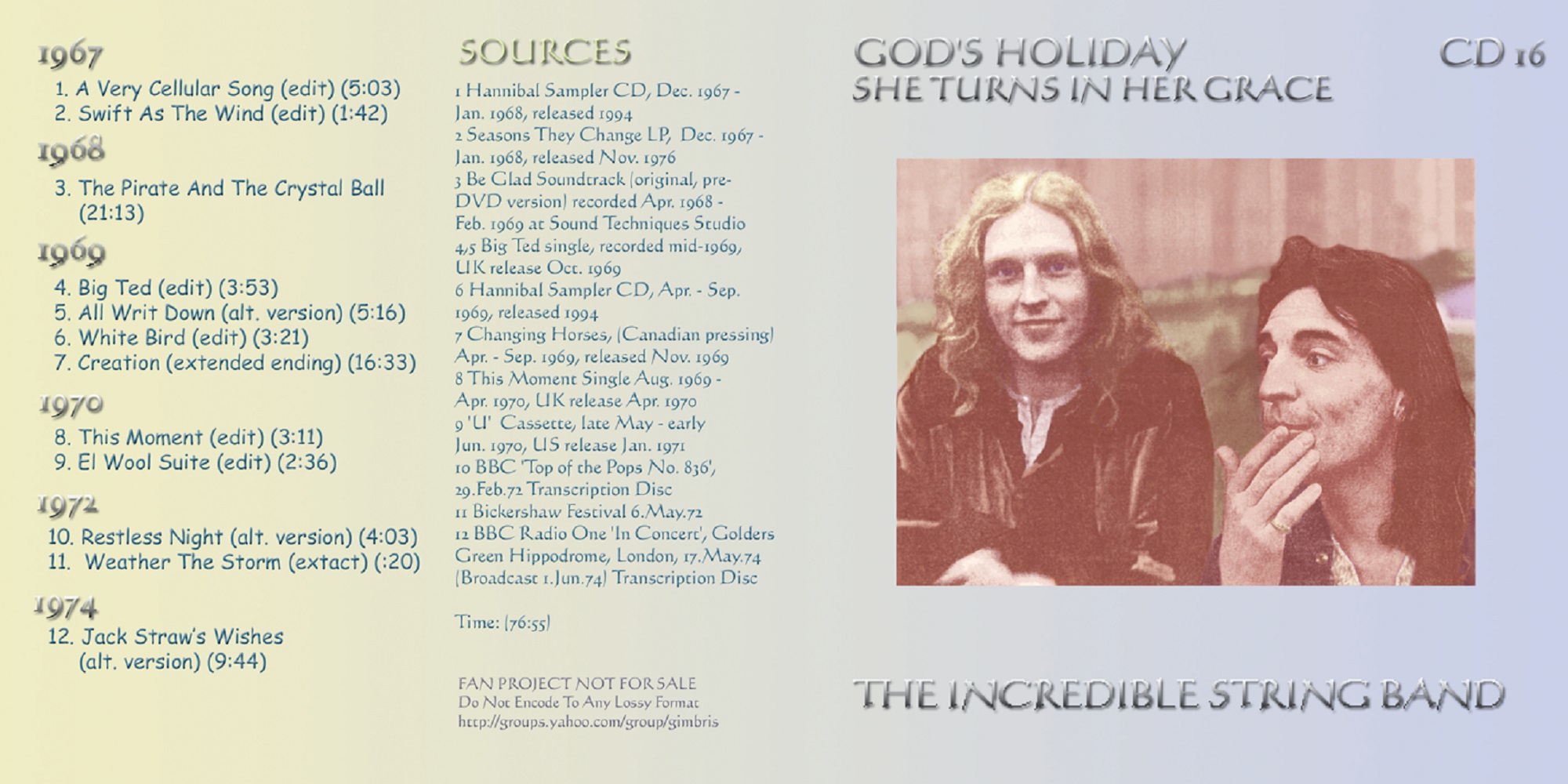 T.U.B.E. Incredible String Band God's Holiday (STU/FLAC) 16 CD's