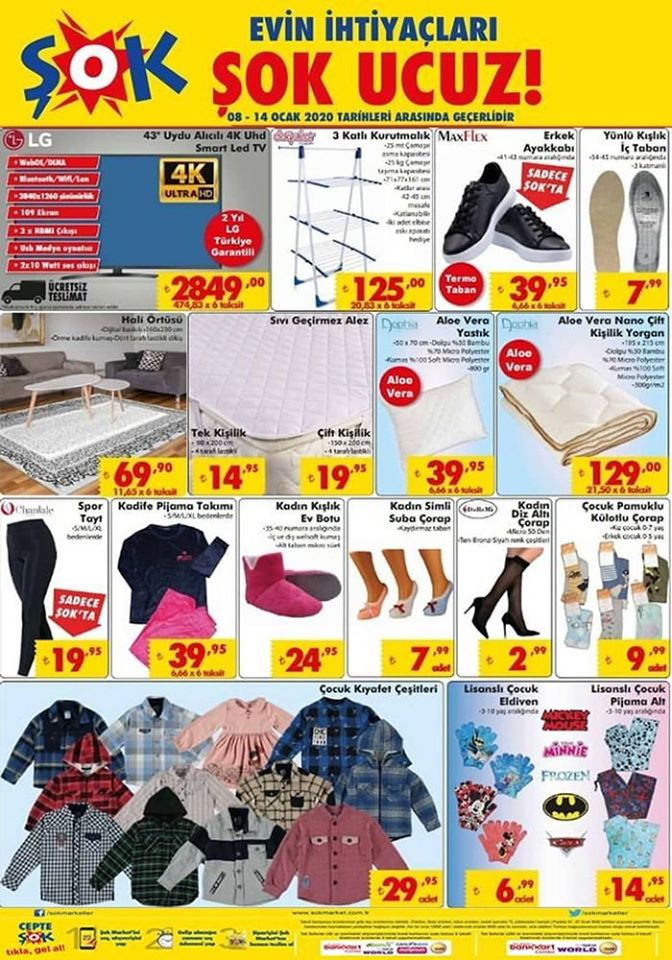 ŞOK 8 OCAK 2020 YEPYENİ AKTÜEL ÜRÜNLER KATALOĞU Pratik Tarifim