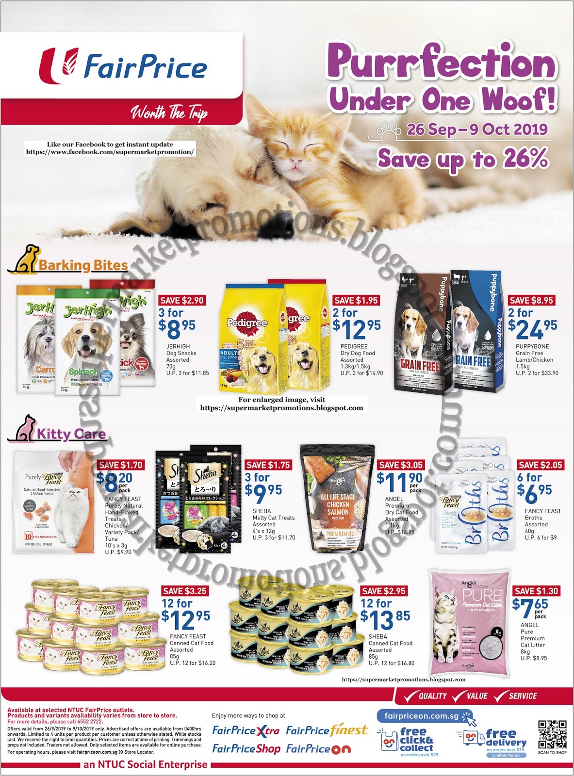 NTUC FairPrice Pets Food Promotion 26 September 09 October 2019