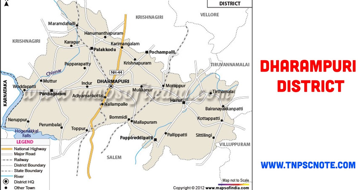 Dharmapuri District Information, Boundaries and History from Shankar