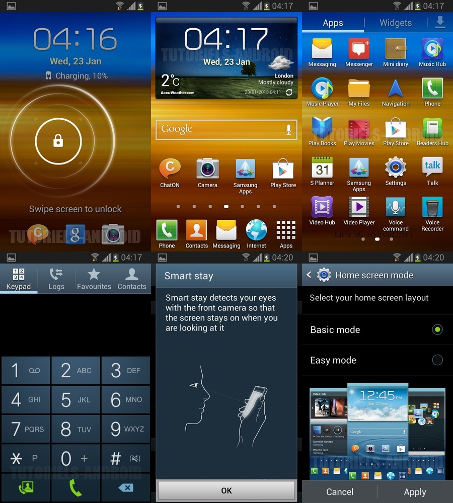 Captures : I9100PXXLSU Android 4.1.2