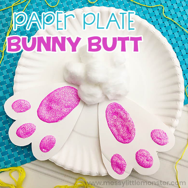 Paper Plate Bunny Butt Craft