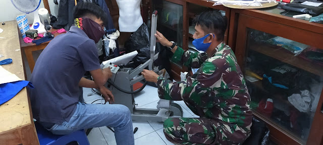 Anjangsana, Bati Wanwil Koramil 01 Karanganyar Komsos Dengan Percetakan dan Sablon