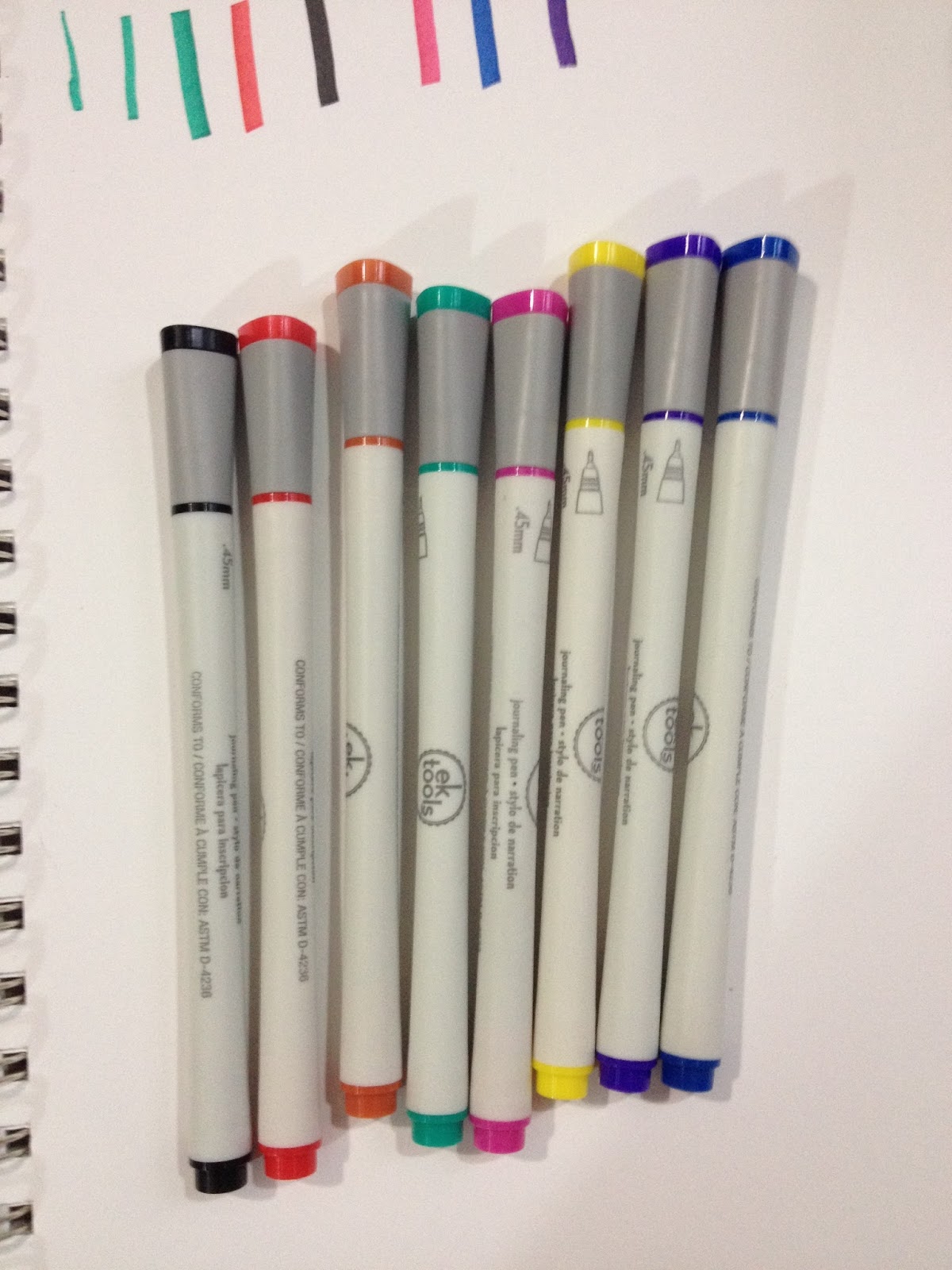 8 Pk Pigment Ink Journaling Pens By Ek Tools Waterproof Non