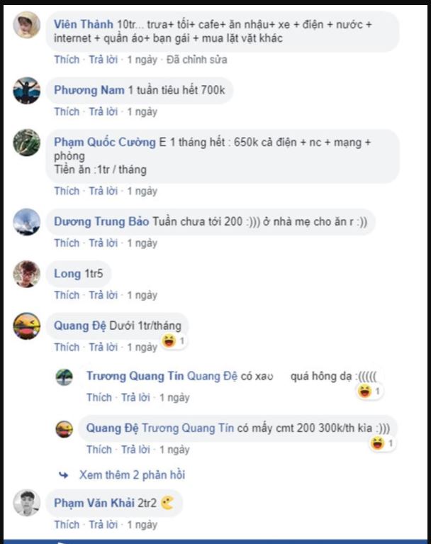chi phí sinh hoạt gia tăng