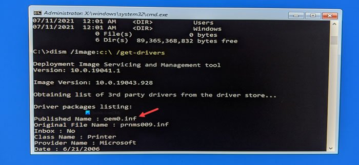 Cómo desinstalar el controlador usando el símbolo del sistema en Windows 11