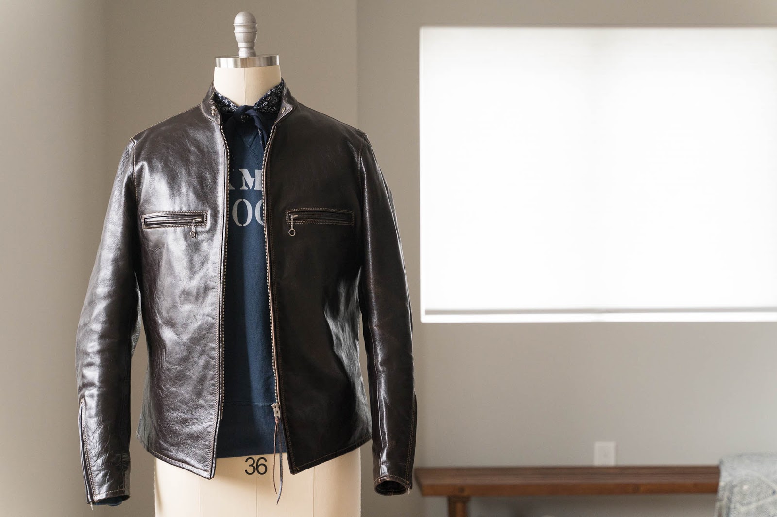 Genuine Leather Jacket for Men Horsehide Slim Short Fit Western