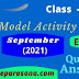 Model Activity Tasks | English | Class 5 | September | 2021 | Question & Answer