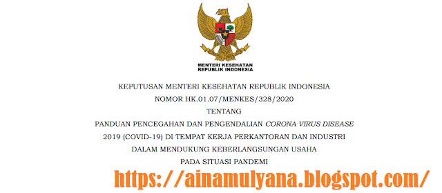 Panduan Pencegahan dan Pengendalian Covid PANDUAN PENCEGAHAN DAN PENGENDALIAN COVID-19 DI TEMPAT KERJA