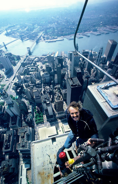 Fotografías de la instalación de la antena del World Trade Center en 1978