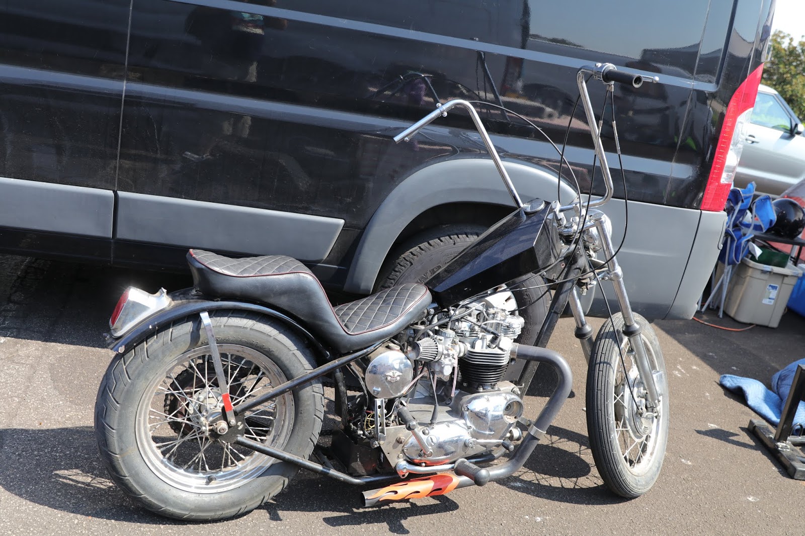OldMotoDude Triumph Chopper at the 2019 Barber Vintage Motorcycle