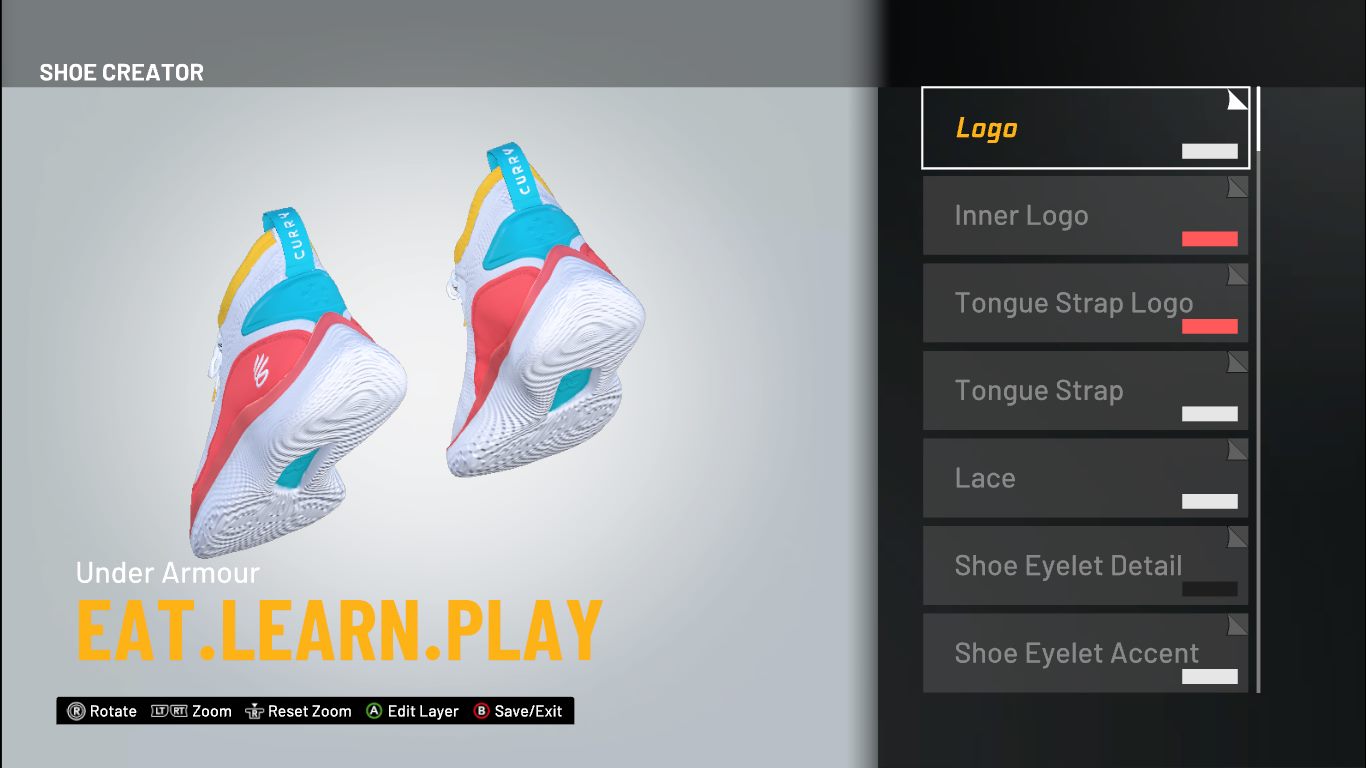 NBA 2K21 Shoe Creator Correction for Curry 8 By VinDragonMods