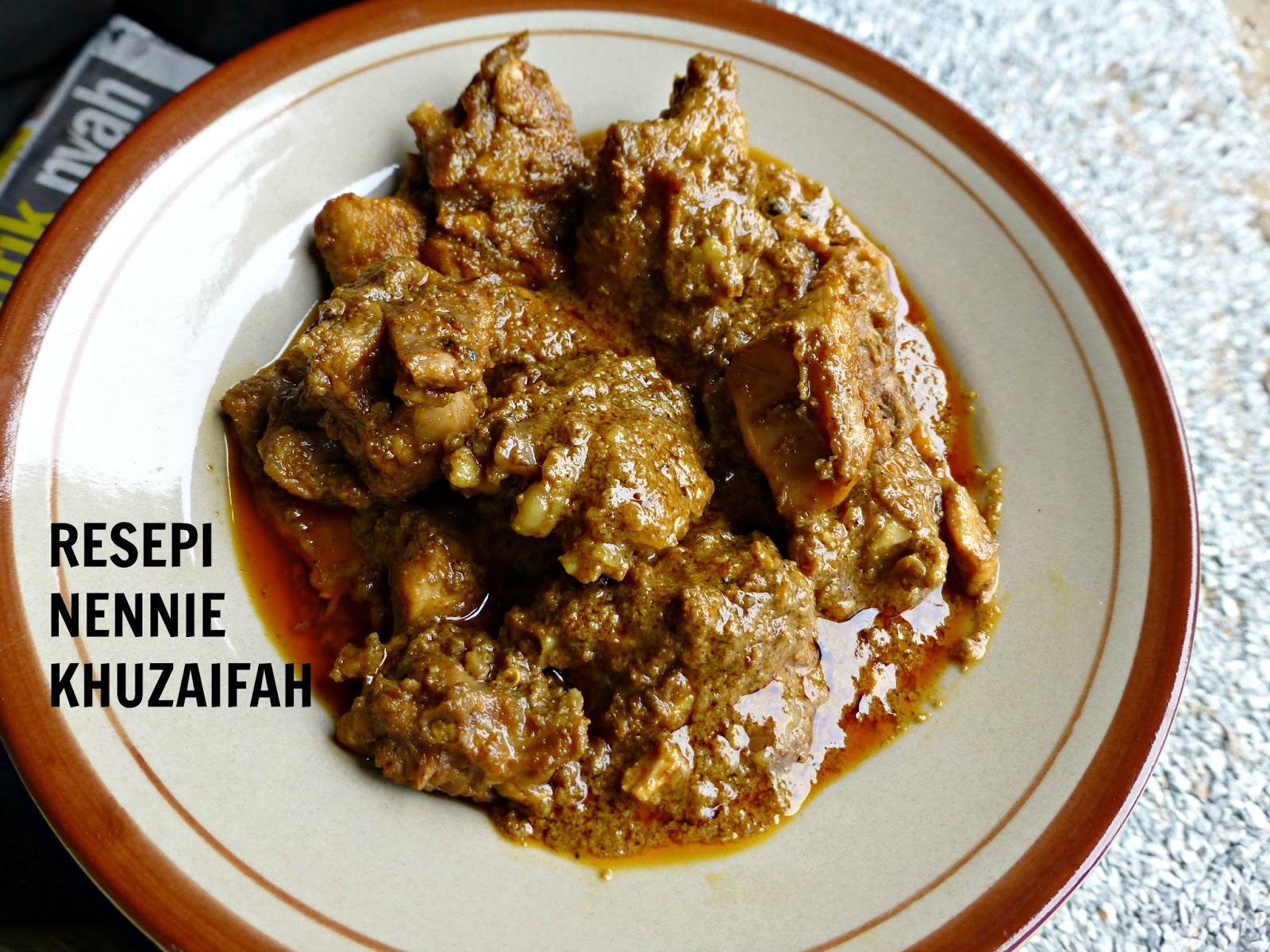 RESEPI NENNIE KHUZAIFAH: Rendang kari - juadah hari raya ke - 3