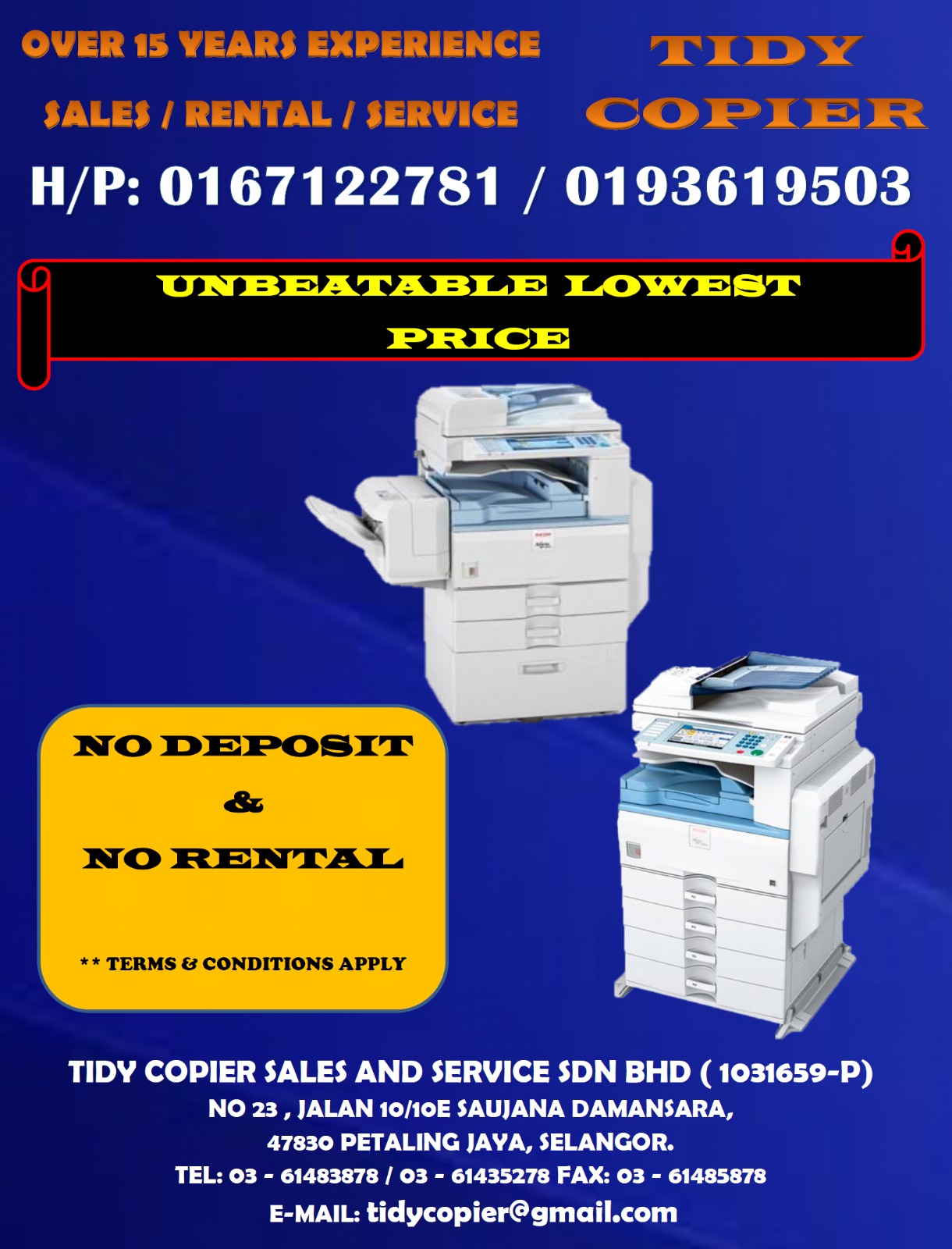 sewa photocopy machine