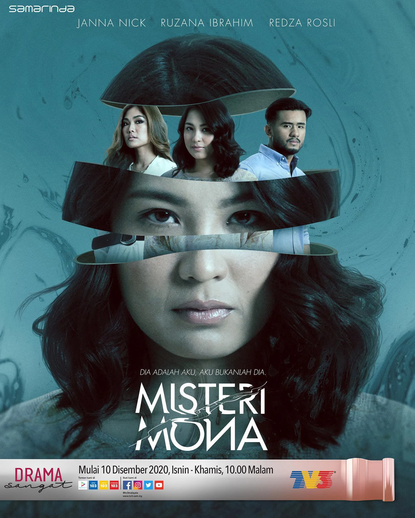 Drama Misteri Mona Episod 1-8 (Akhir) Lakonan Janna Nick dan Redza Rosli