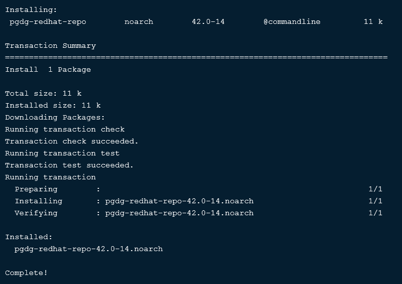 postgresql yum repository