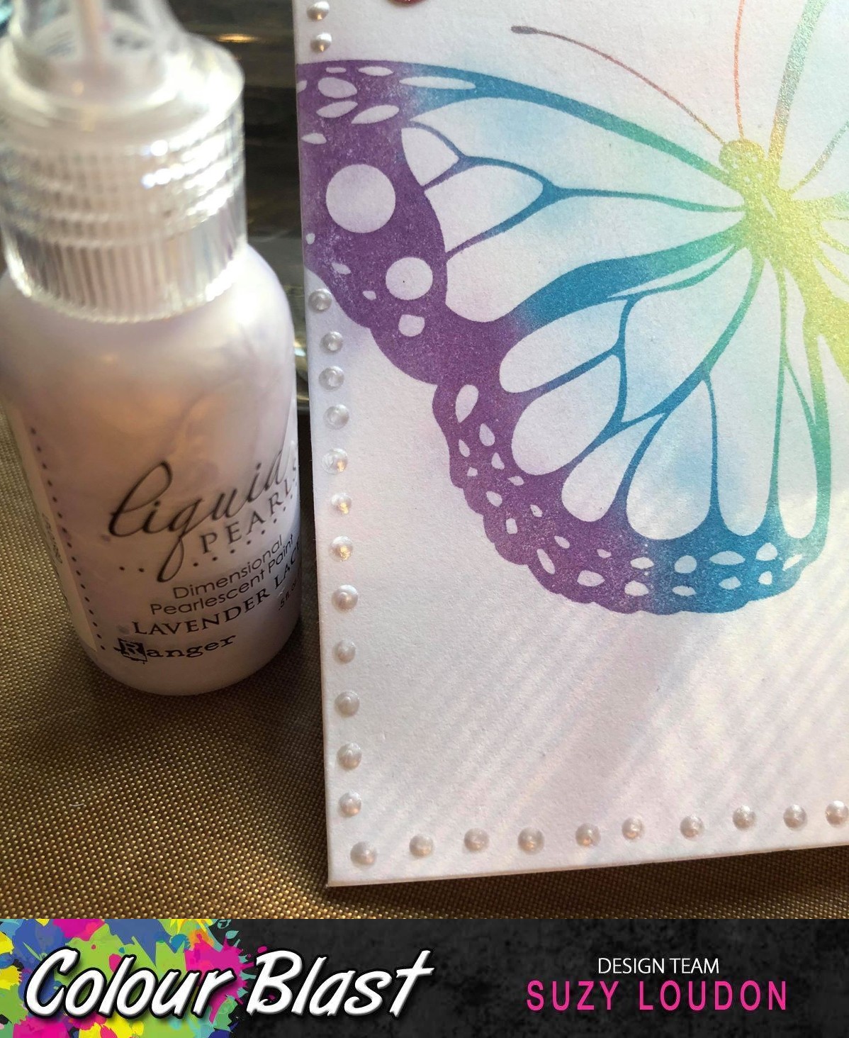 Colour Blast by Bee Arty Mica Powder Cards by Suzy Loudon