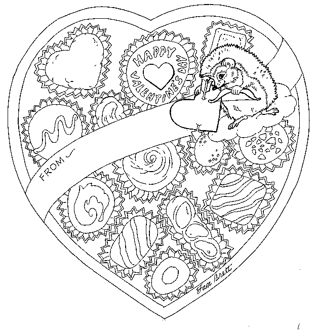 valentine coloring stationary pages - photo #16