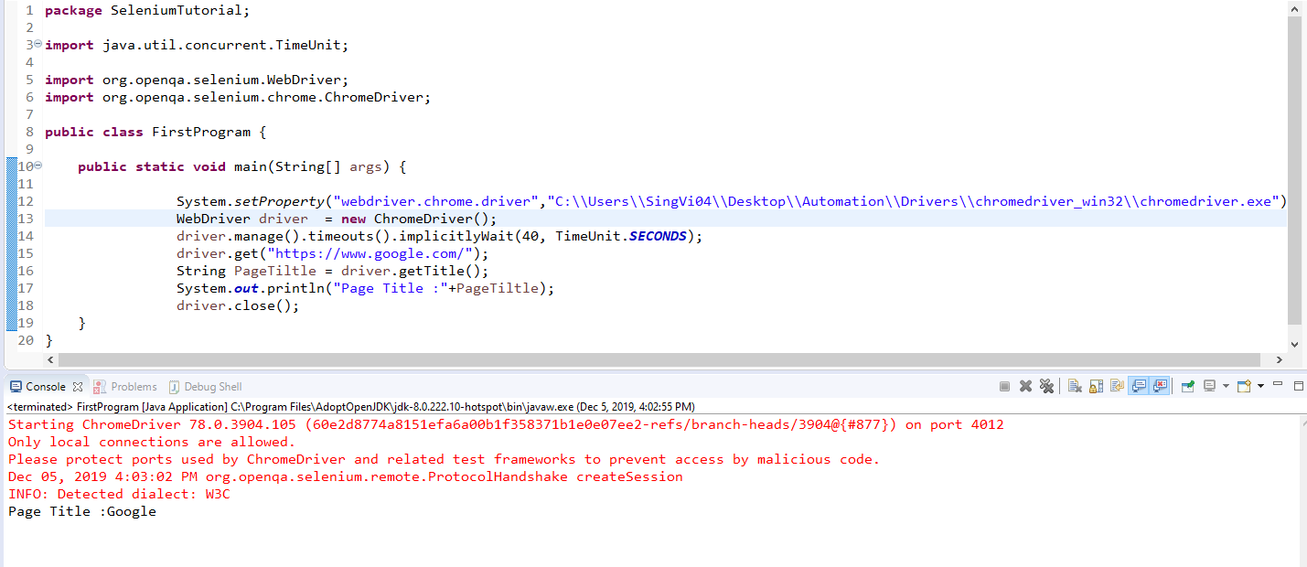 Driver.get selenium java image