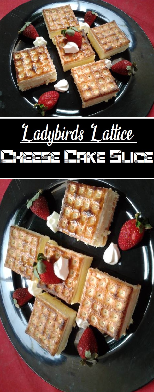 Ladybirds Lattice Cheese Cake Slice Lindsay Cuisine