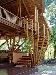 membuat tangga dari bambu