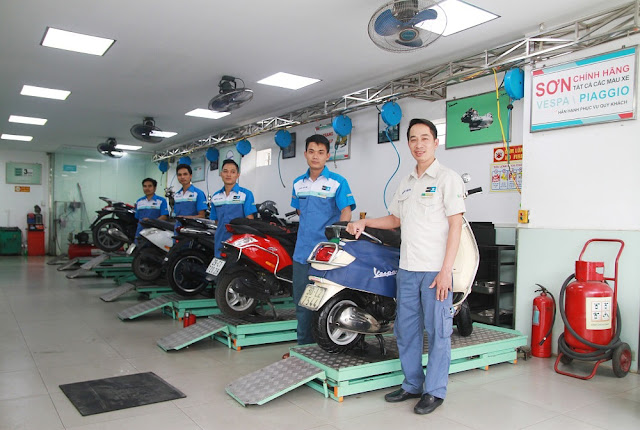 Quy Trình Bảo Dưỡng Xe Máy Vespa Chính Hãng