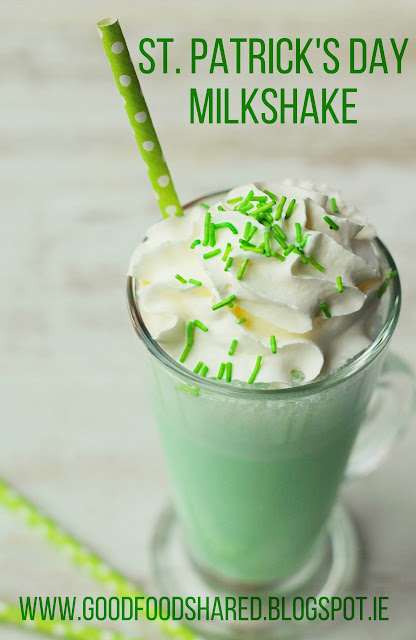 Peppermint St. Patrick's Day Milkshake. Good Food Shared