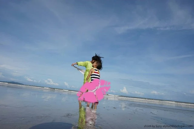 gambar pantai,guna kamera sony untuk gambar cantik