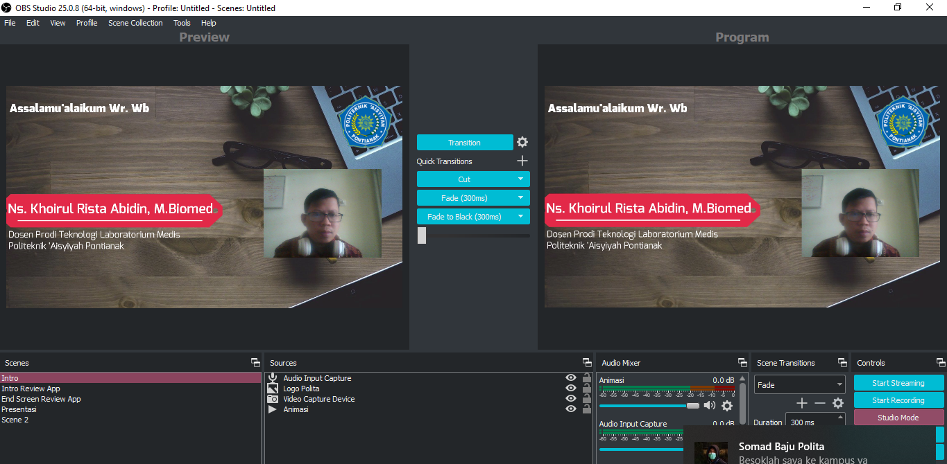 Cara Membuat Webcam Meet atau Zoom Beranimasi untuk Webinar