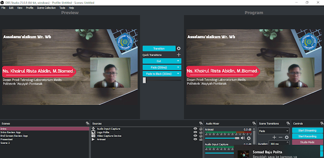 Tampilan OBS