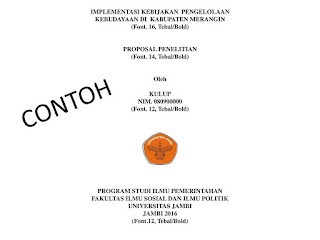 Contoh Proposal Penelitian Sss Sangat Sederhana Sekali