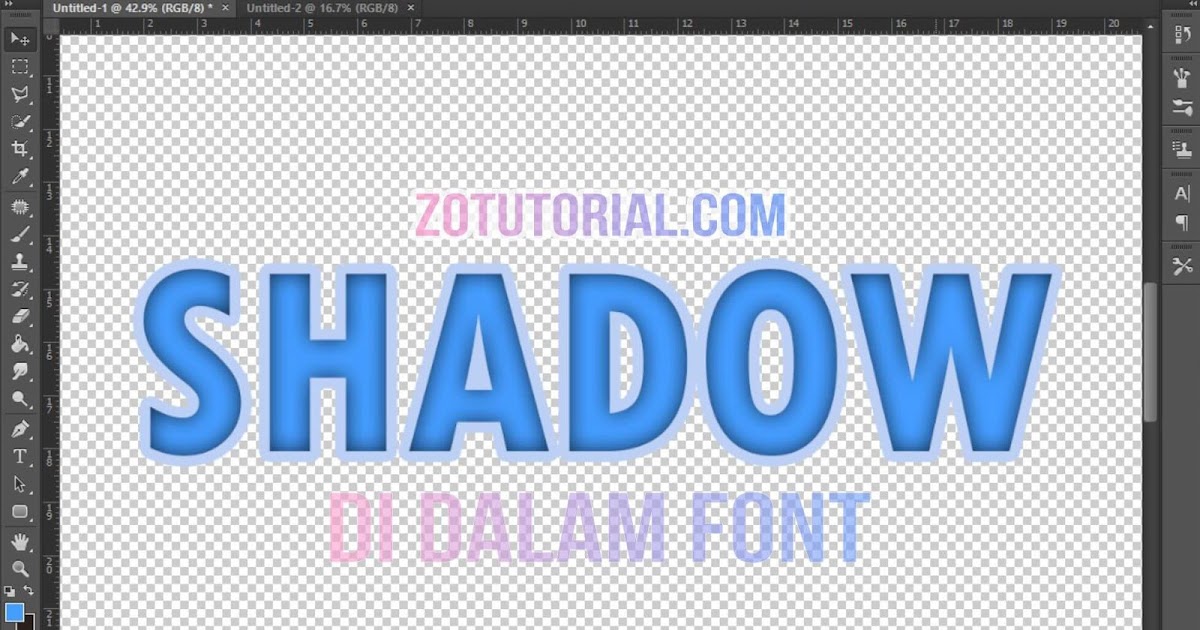  Membuat  Efek Shadow di Dalam Tulisan Menggunakan Photoshop  