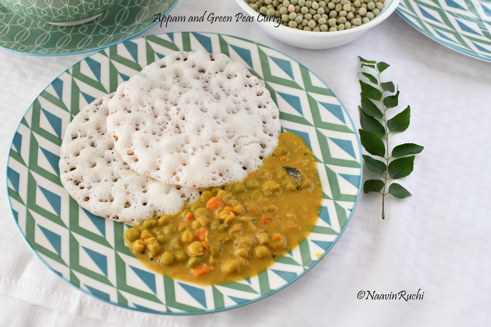 Appam and Green Peas Curry
