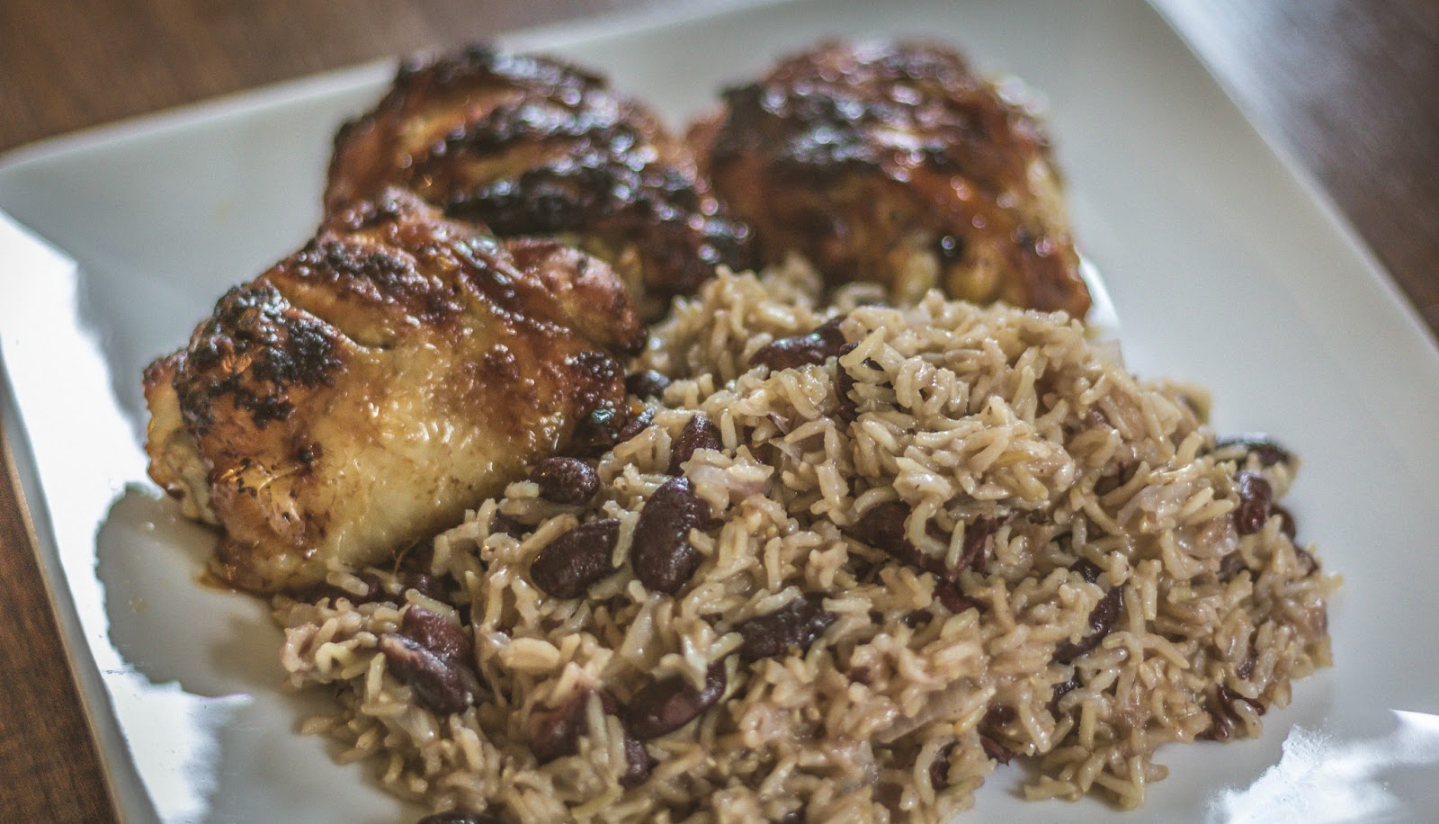 Jerk Chicken with Rice & Peas Cooking & Baking