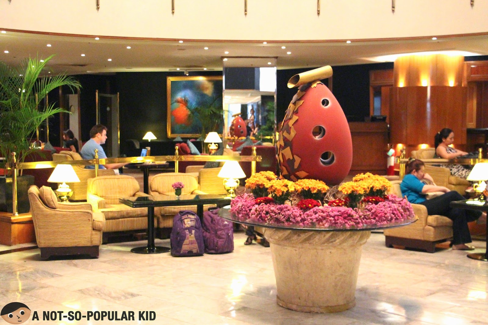 The inviting lobby of the Mandarin Oriental Hotel