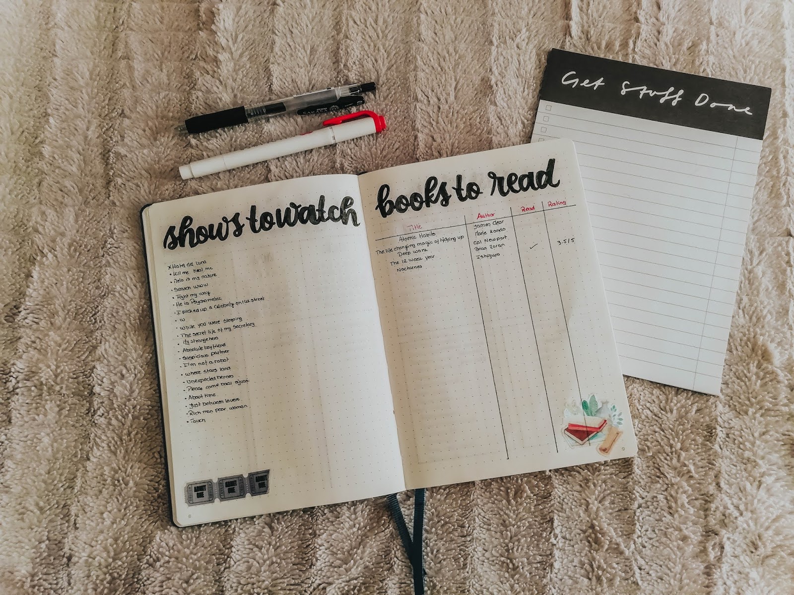 I've been following bullet journaling youtube channels and Instagram accounts for a few years now but I always thought I could never have one because I wasn't good a drawing and my calligraphy wasn't pretty. Then I read ''The Bullet Journal Method'' and I realized that the whole point of bullet journaling is not to make your bujo all pretty, but to make it functional. That was kinda life-changing for me, not gonna lie. #bulletjournal