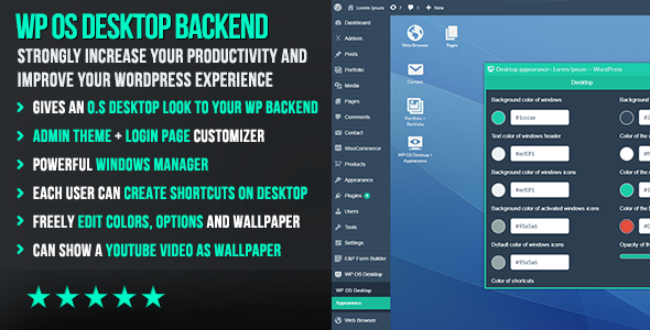 WP OS Backend Desktop