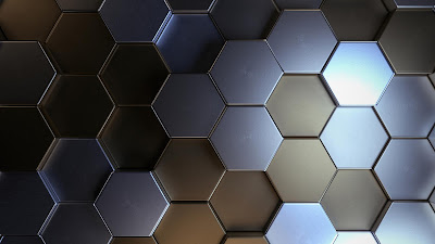 Wallpaper 3D metal polygons free wallpaper