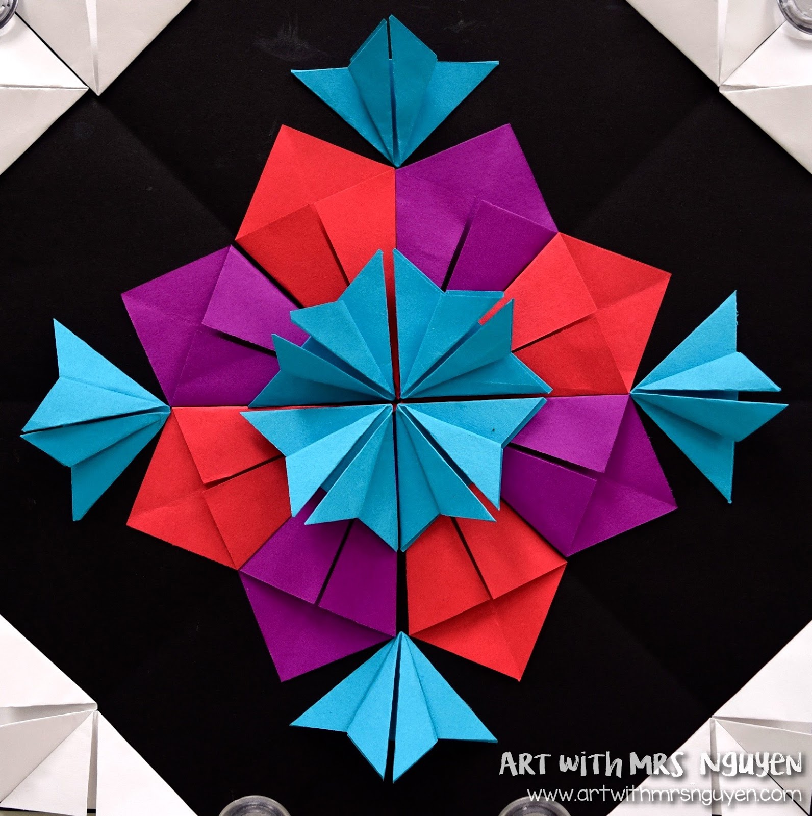 Radial Paper Relief Sculptures (5th) Part 500000 Art with Mrs. Nguyen