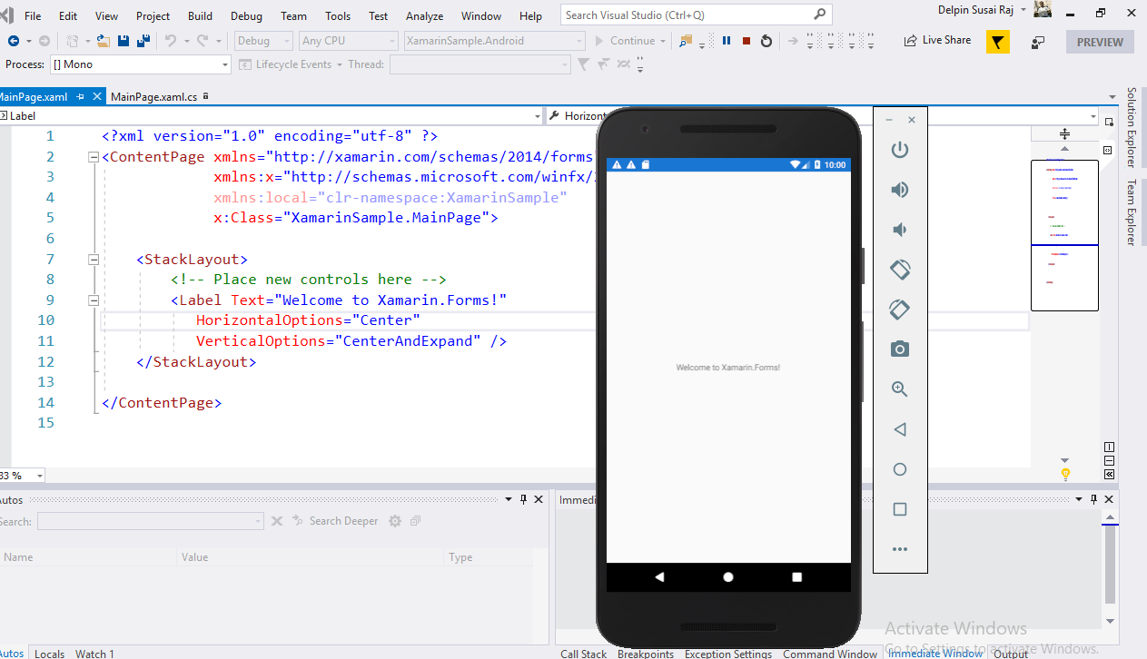 Xamarin android player