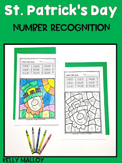 St. Patrick's Day Subitizing Color By Number Cover