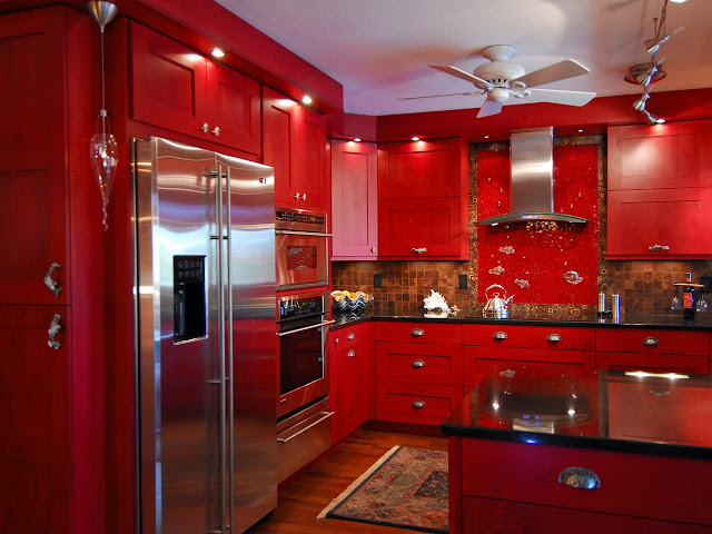 Model Desain Kitchen Sets Merah Minimalis Modern Model Desain Kitchen Sets Merah Minimalis Modern
