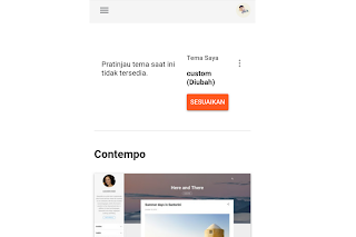 Cara mengganti template blog di blogger terbaru lewat hp android beserta gambar screenshot, 