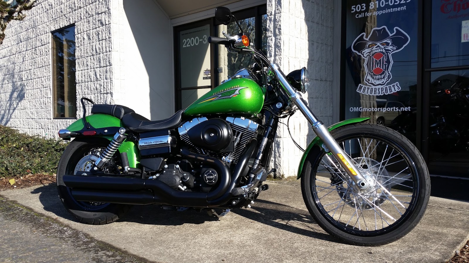 OMG Motorsports 2015 Harley Dyna Wide Glide FXDWG 103, ABS, 902 Mi