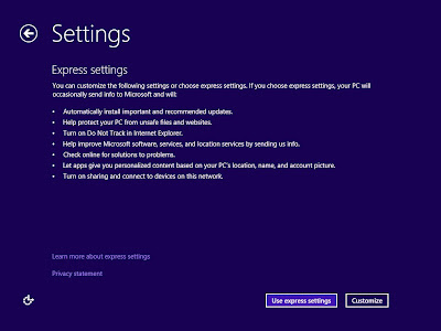 Hasil gambar untuk tampilan setting windows 8 saat proses install