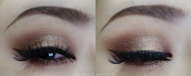 Too Faced Chocolate Bar Palette Eye Shadow Tutorial Demo Step by Step Anastasia Dipbrow Pomade Dark Brown, Etude House Color My Brows, e.l.f Cream Eyeliner Brown, Red Cherry 43 Lashes