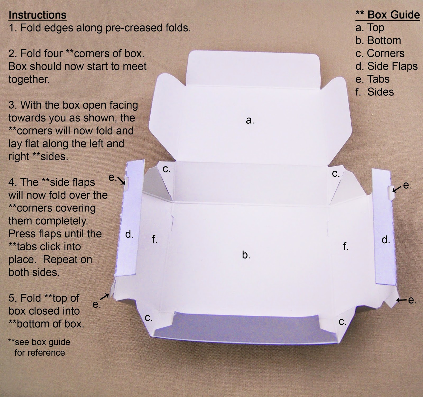 How To Fold Your Cake Boxes Picture Guide