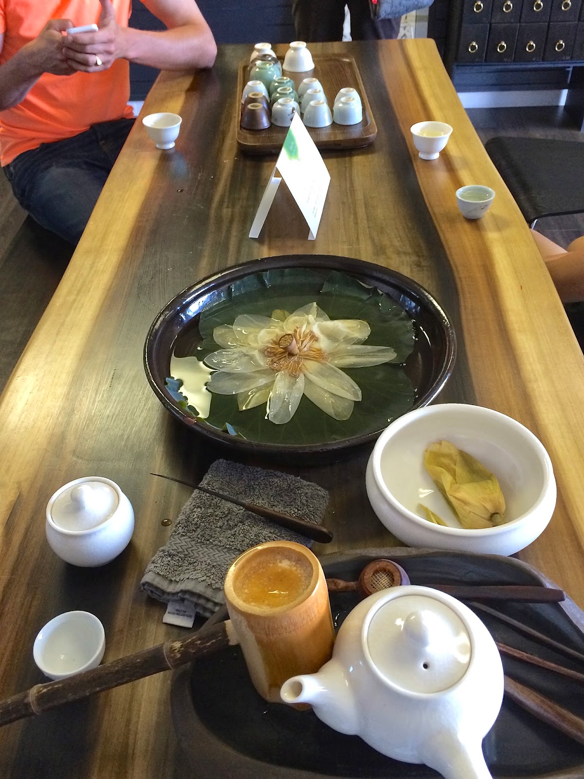 Handol Tearoom June 25th Tea Tasting Lotus flower and lotus leaf tea