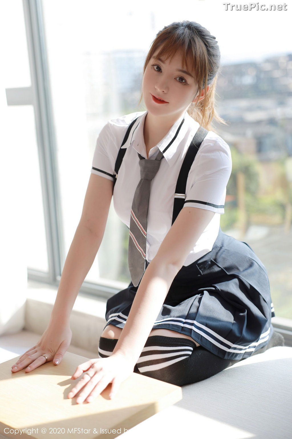 Image MFStar Vol.390 - Chinese Model - yoo优优 - Sexy Student Uniform - TruePic.net - Picture-39